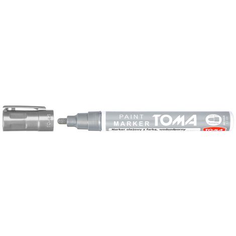 Marker olejowy Toma 440 gruby 2.5mm, Srebrny - 2