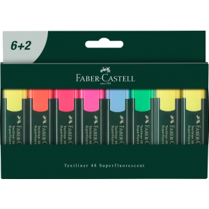 Zakreślacze Faber-Castell 48, 8 kolorów
