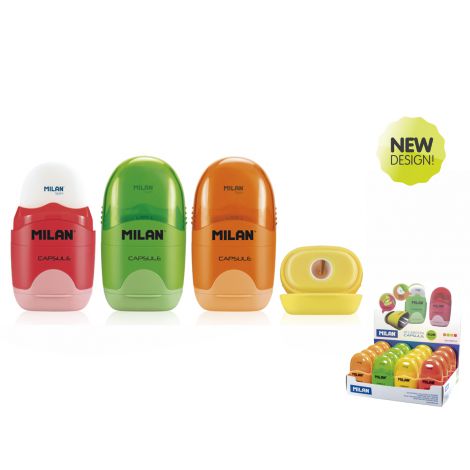 Temperówko-gumka Milan Capsule Fluo - 2
