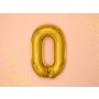 Balon foliowy na hel Cyfra "0", 35cm, złoty - 4