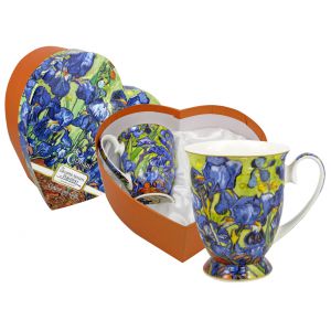 Komplet dwóch kubków w sercu Carmani 280ml - V. van Gogh, Irysy