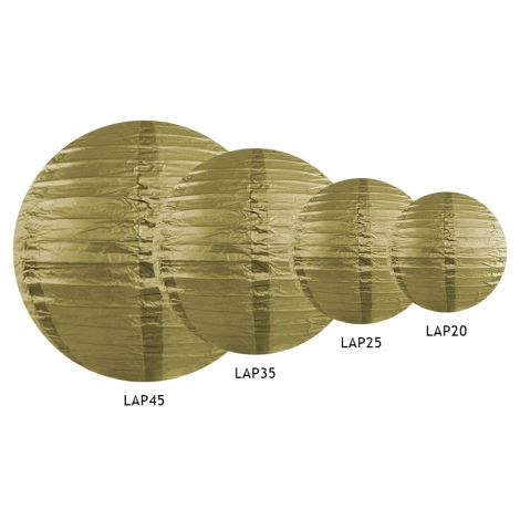 Lampion papierowy, złoty, 35cm - 2
