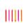 Świeczki urodzinowe Kolorowe, mix kolorów, 6,5cm, 6 sztuk