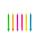 Świeczki urodzinowe Kolorowe, mix kolorów, 6,5 cm, 6 sztuk