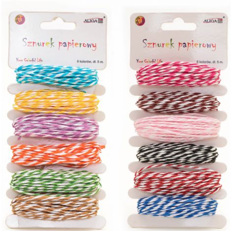 Sznurek papierowy Aliga przeplatany, 6x5m