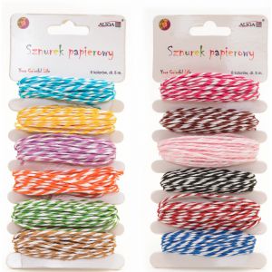 Sznurek papierowy Aliga przeplatany, 6x5m