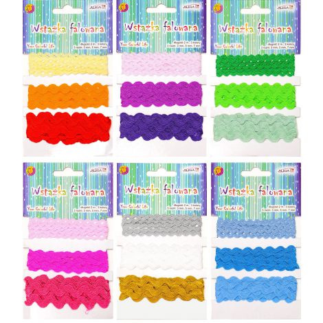 Tasiemki falowane Aliga Mix, 2m