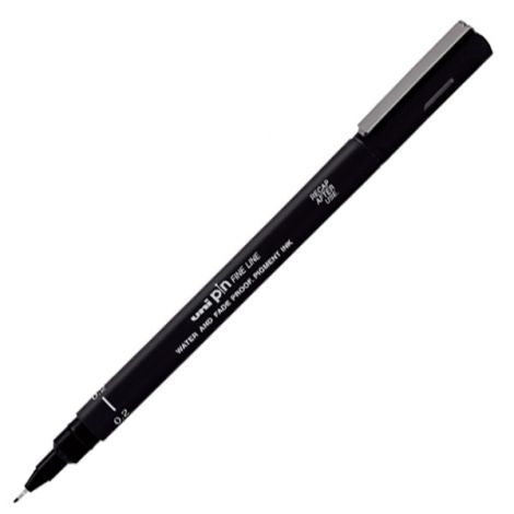Cienkopis kreślarski Uni Pin-200, 0.2mm, czarny