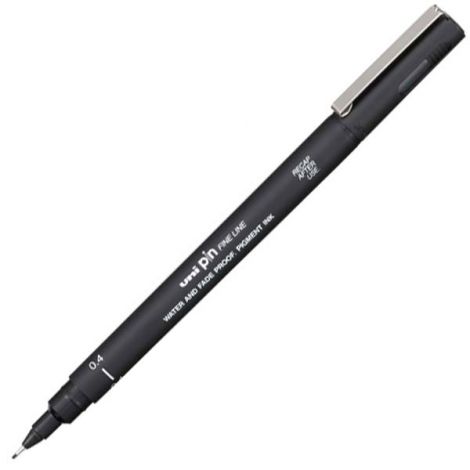 Cienkopis kreślarski Uni Pin-200, 0.4mm, czarny