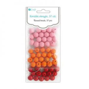 Koraliki dpCraft okrągłe Sherbet, 57szt