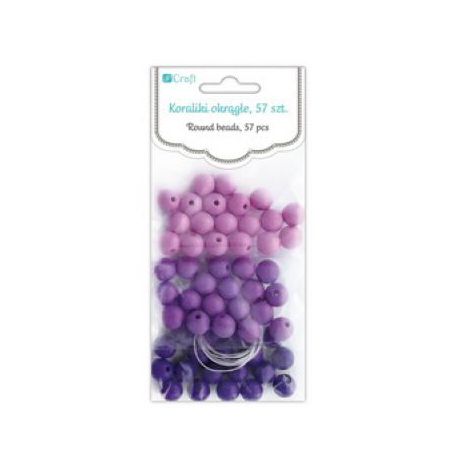 Koraliki dpCraft okrągłe Berry, 57szt