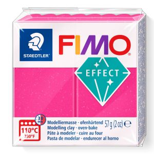 Kostka FIMO effect 57g, rubinowy kryształowy, masa termoutwardzalna