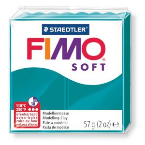 Kostka FIMO soft 57g, petrol, masa termoutwardzalna