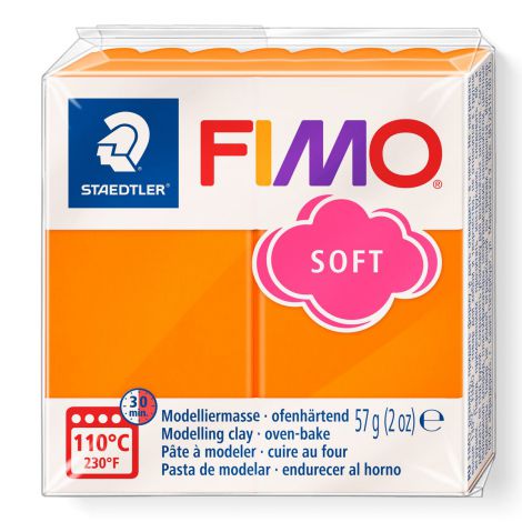 Kostka FIMO soft 57g, pomarańczowy, masa termoutwardzalna