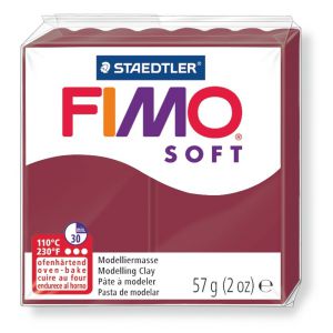 Kostka FIMO soft 57g, wiśniowy, masa termoutwardzalna