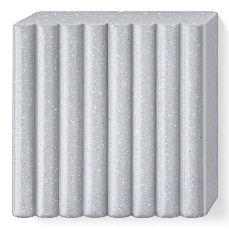 Kostka FIMO effect 57g, srebrny brokatowy, masa termoutwardzalna - 2