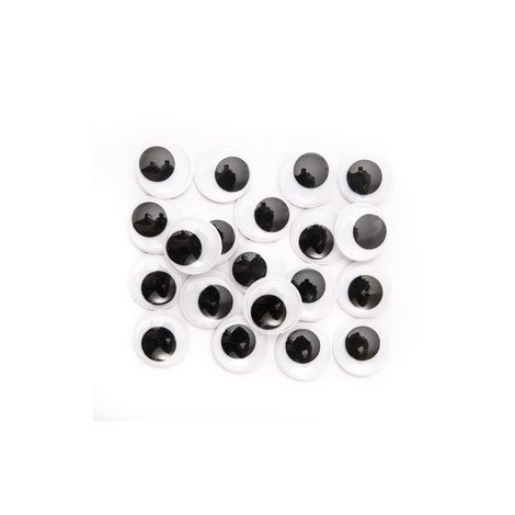 Samoprzylepne Oczy dpCraft ruchome 20mm, 20szt