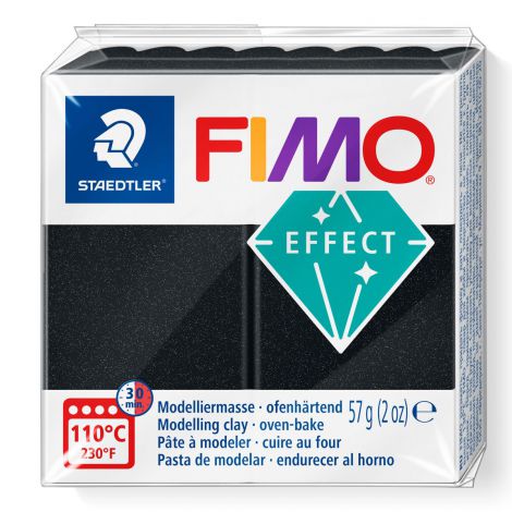 Kostka FIMO effect 57g, czarny perłowy, masa termoutwardzalna
