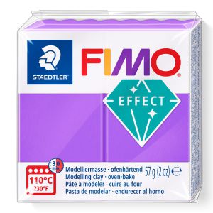 Kostka FIMO effect 57g, fioletowy przeźroczysty, masa termoutwardzalna