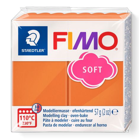 Kostka FIMO soft 57g, koniakowy, masa termoutwardzalna