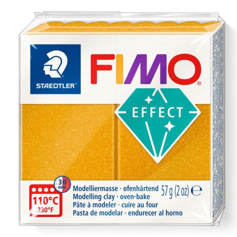 Kostka FIMO effect 57g, złoty metaliczny, masa termoutwardzalna