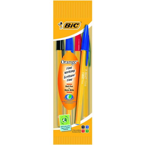 Długopisy Bic Orange Original Pouch, 4 kolory