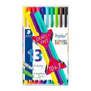 Cienkopisy Staedtler Triplus, trójkątne, 0.3 mm, 13 kolorów