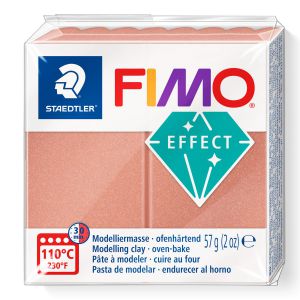 Kostka FIMO effect 57g, różany perłowy, masa termoutwardzalna
