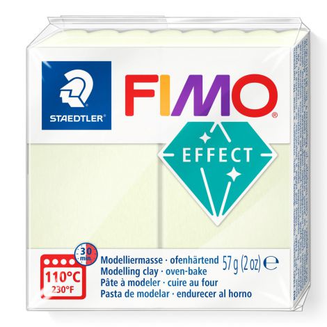Kostka FIMO effect 57g, fosforyzyjący, masa termoutwardzalna