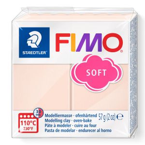 Kostka FIMO soft 57g, cielisty, masa termoutwardzalna
