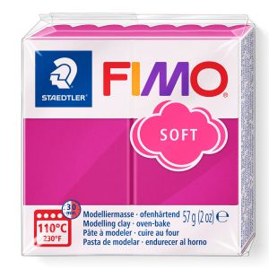 Kostka FIMO soft 57g, amarantowy, masa termoutwardzalna