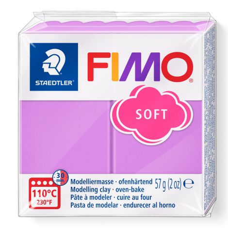 Kostka FIMO soft 57g, lawenda, masa termoutwardzalna