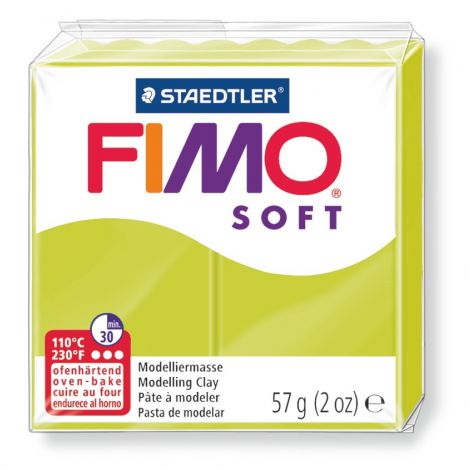 Kostka FIMO soft 57g, limonka, masa termoutwardzalna