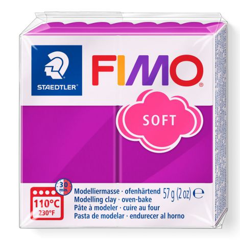 Kostka FIMO soft 57g, fioletowy, masa termoutwardzalna