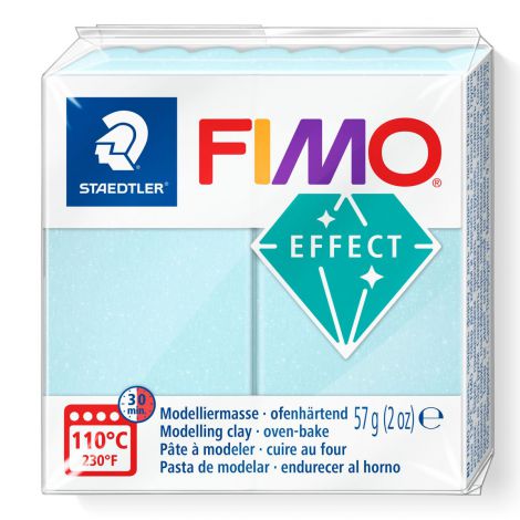 Kostka FIMO effect 57g, błękitny kryształowy, masa termoutwardzalna