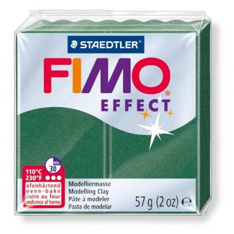 Kostka FIMO effect 57g, zielony metaliczny, masa termoutwardzalna