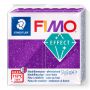 Kostka FIMO effect 57g, fioletowy brokatowy, masa termoutwardzalna - 2