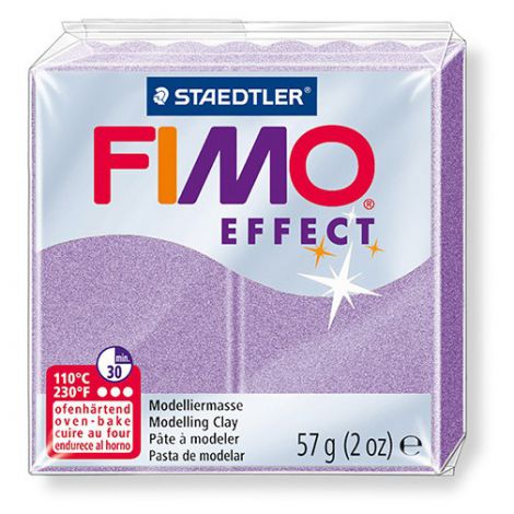 Kostka FIMO effect 57g, liliowy perłowy, masa termoutwardzalna