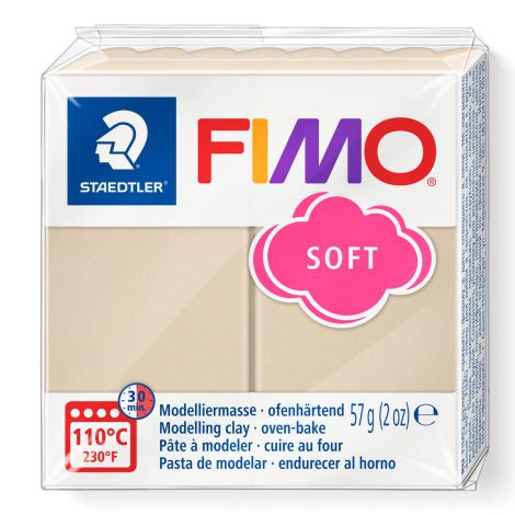 Kostka FIMO soft 57g, piaskowy, masa termoutwardzalna