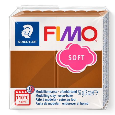 Kostka FIMO soft 57g, brązowy, masa termoutwardzalna