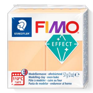 Kostka FIMO effect 57g, brzoskwiniowy pastelowy, masa termoutwardzalna