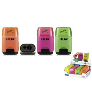 Temperówko-gumka Milan Capsule FLuo