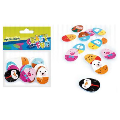 Guziki Craft with Fun drewniane Jajo