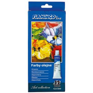 Farby olejne Hasta Flamingo, 12 kolorów x 12ml