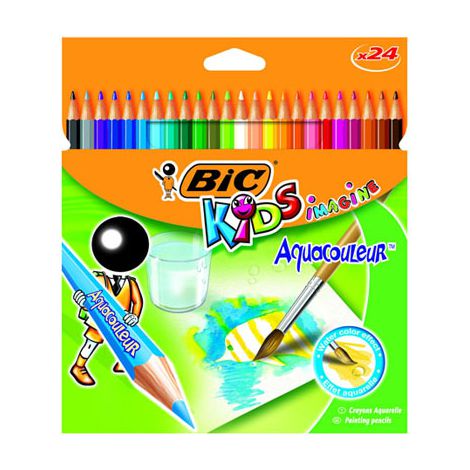 Kredki ołówkowe Bic Kids Aquacouleur, 24 kolory