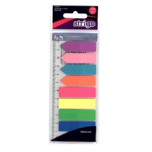 Zakładki indeksujące Strigo 45x12mm, 200szt neon