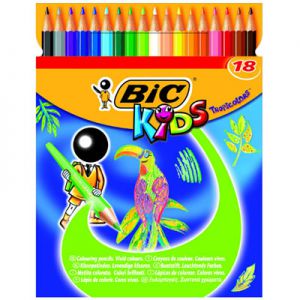 Kredki ołówkowe Bic Kids Tropicolors, 18 kolorów