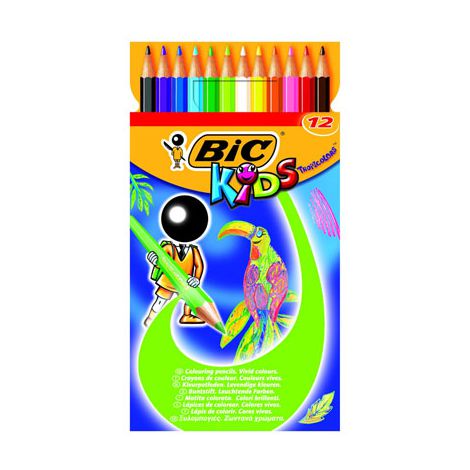 Kredki ołówkowe Bic Kids Tropicolors, 12 kolorów
