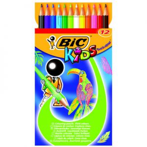 Kredki ołówkowe Bic Kids Tropicolors, 12 kolorów