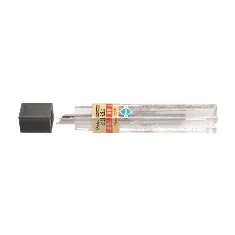 Grafity do ołówków automatycznych Pentel 0.5mm, H, 12szt